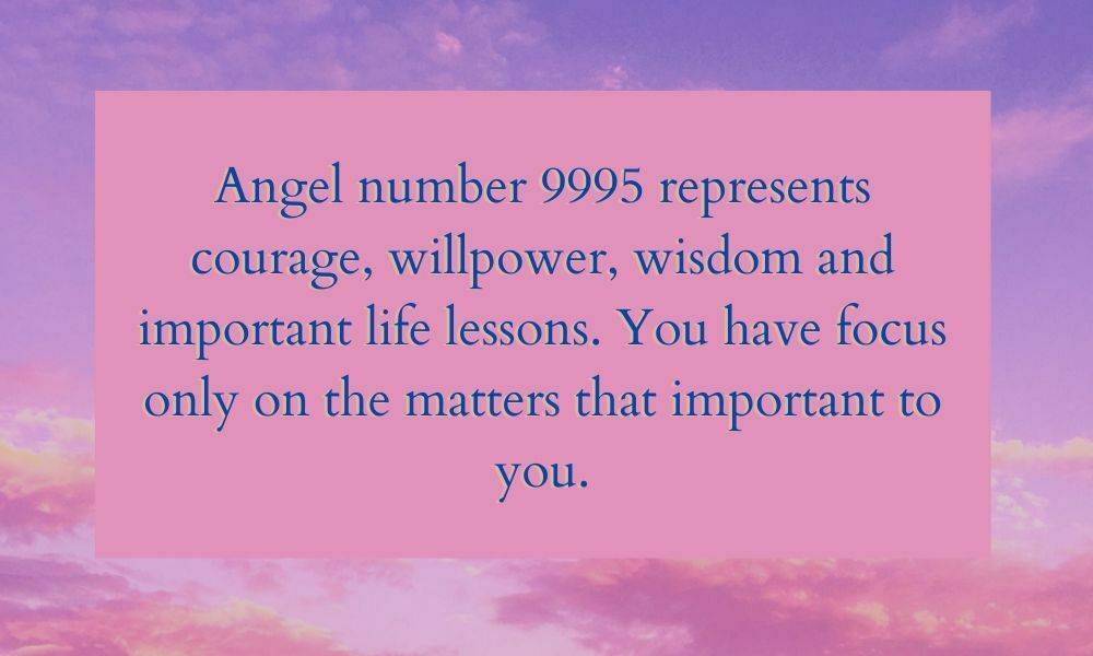 Angel number 9995