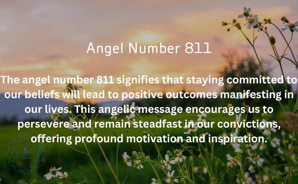 The angel number 811 signifies that staying committed to our beliefs will lead to positive outcomes manifesting in our lives. This angelic message encourages us to persevere and remain steadfast in our convictions, offering profound motivation and inspiration.