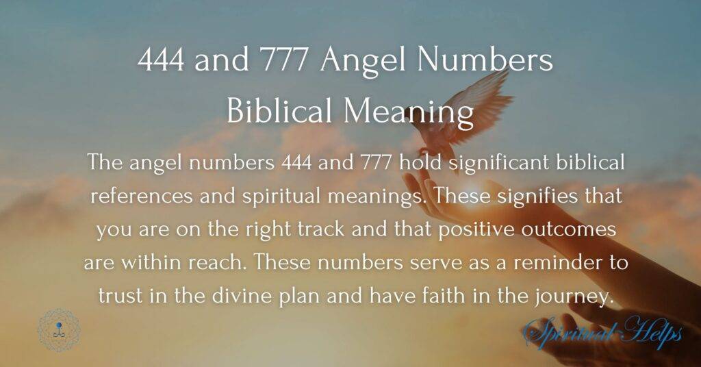 444 and 777 Angel Numbers