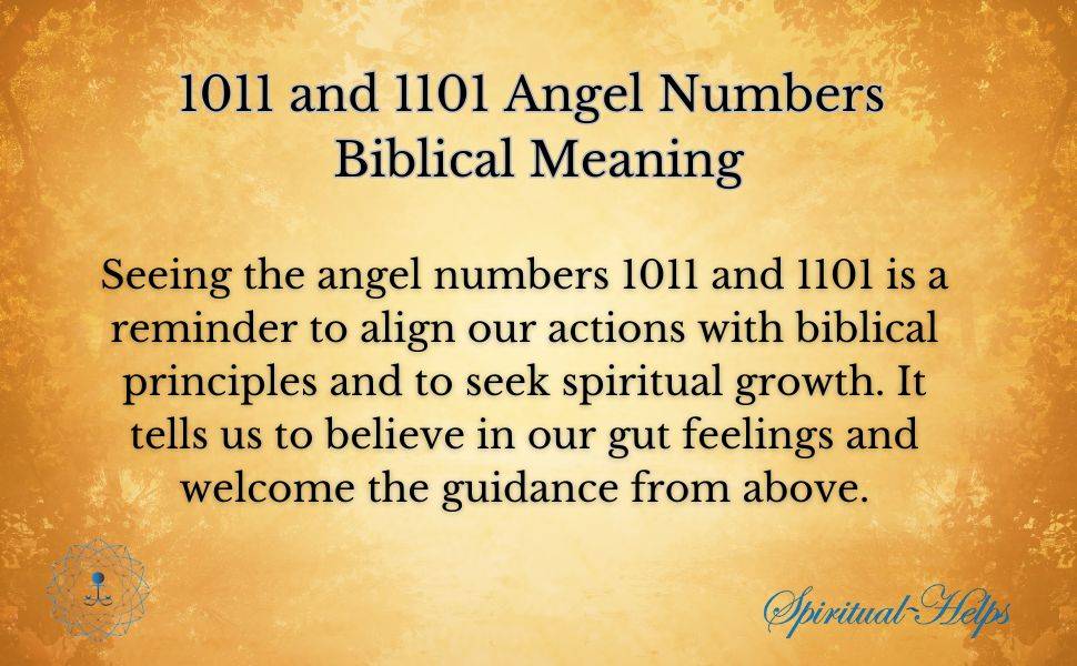 1011 and 1101 Angel Numbers