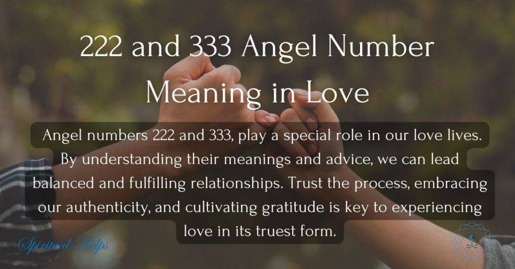 222 and 333 Angel Number Meaning in Love