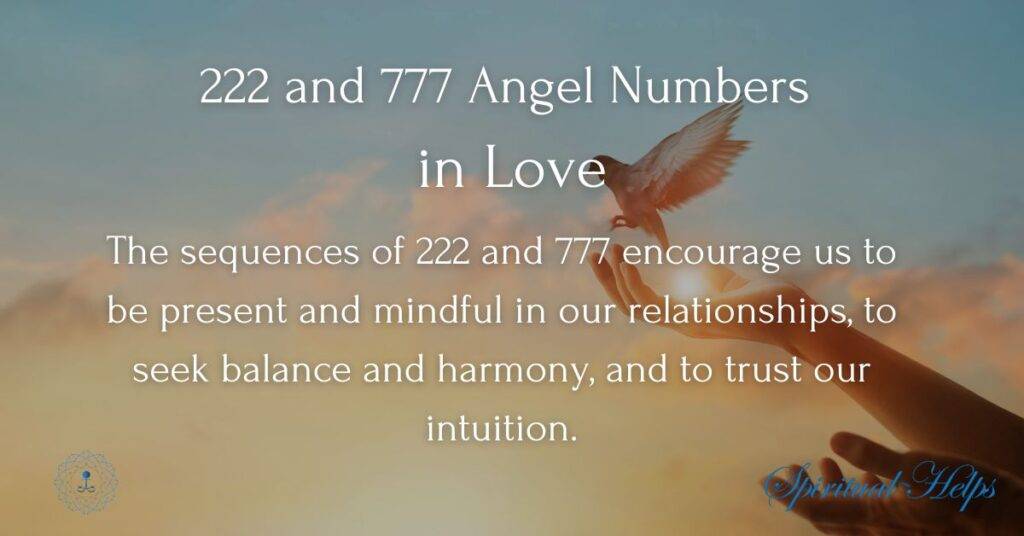 222 and 777 Angel Number Meaning in Love