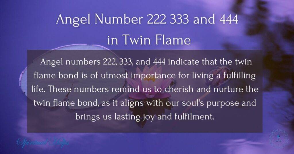 Angel Number 222 333 and 444 in Twin Flame