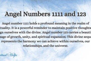 Angel Numbers 1111 and 123