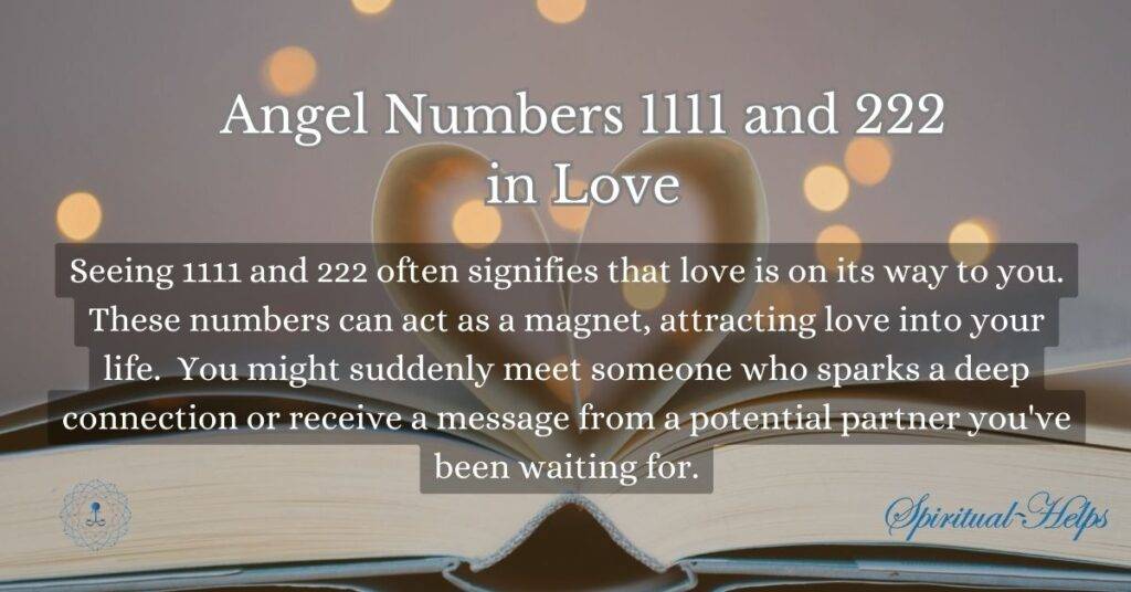 Angel Numbers 1111 and 222 in Love