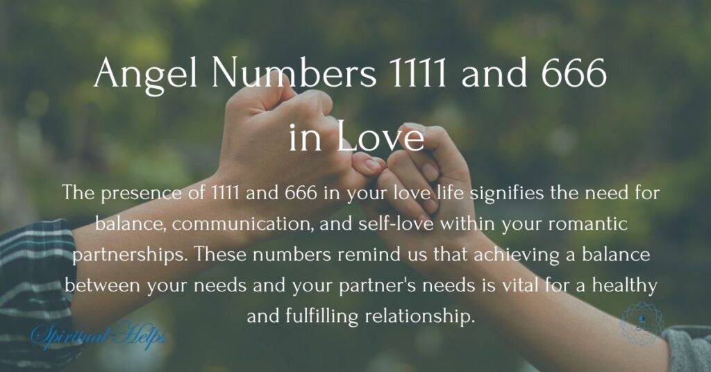 Angel Numbers 1111 and 666 in Love