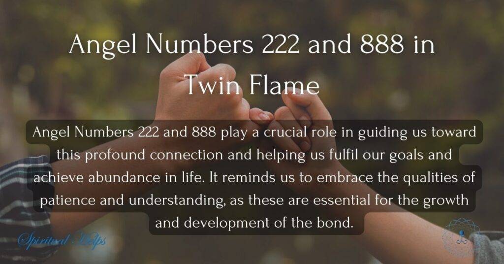 Angel Numbers 222 and 888 in Twin Flame