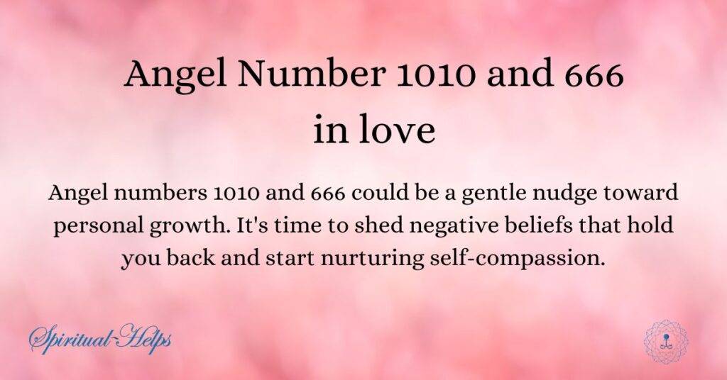 Angel Number 1010 and 666 in love