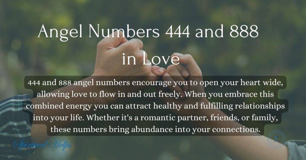 Angel Numbers 444 and 888 in Love