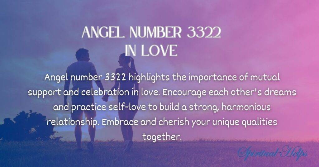 Angel number 3322  surrounded by hearts, symbolizing love and harmony.  The number 3322  with angel wings, representing love and divine guidance.  A celestial figure holding the number 3322 , signifying love and spiritual connection.